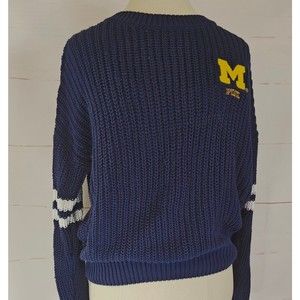 Victoria's Secret PINK University of Michigan Wolverines Blue Pullover Sweater